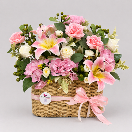 🌸 Pink Garden Party Basket